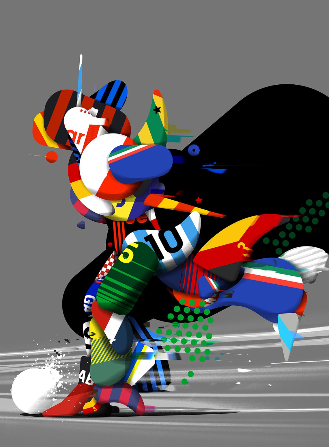 Soccer Revolution | Digital print for a show in UK